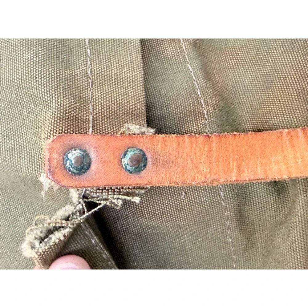 Duluth Pack Duluth Minn Vintage Canvas Leather Scout Backpack Olive Green USA